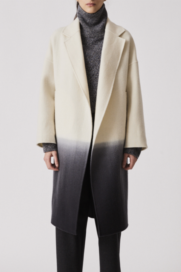 Tie Dye Oversized Coat in Cream/Gray – Des Kohan