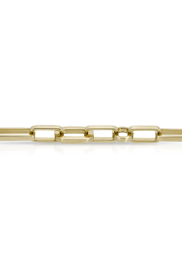 14K Yellow Gold Mixed Link Chain Necklace