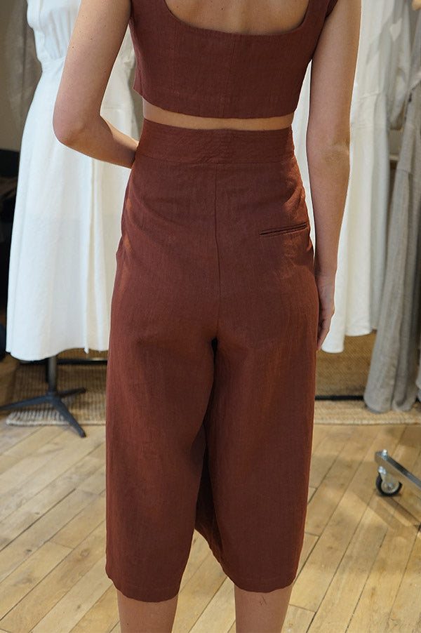 ABADAN Linen Bermuda Pant