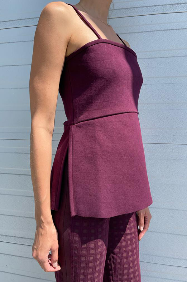 High Sport Plum Spaghetti Strap Top