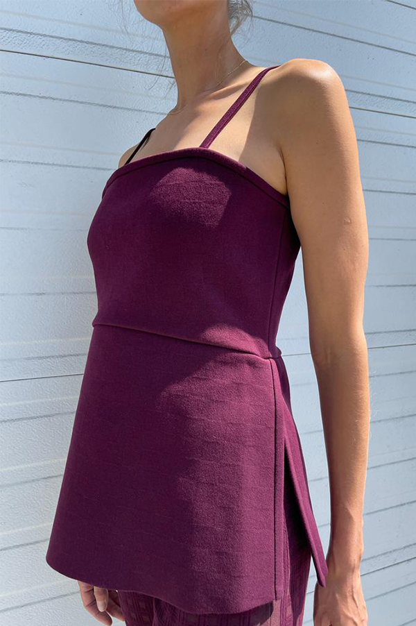 High Sport Plum Spaghetti Strap Top