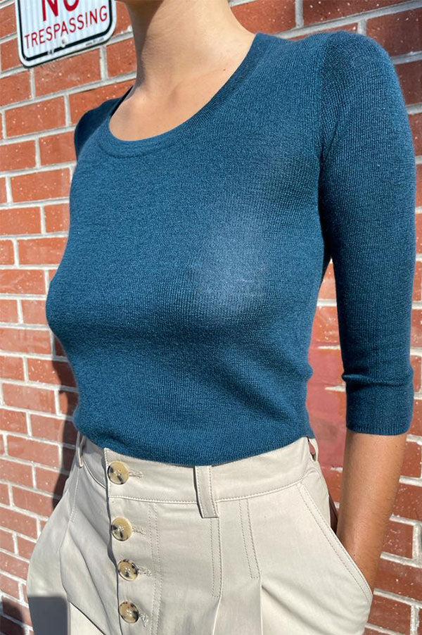 Fine Ribbed Cashmere Top