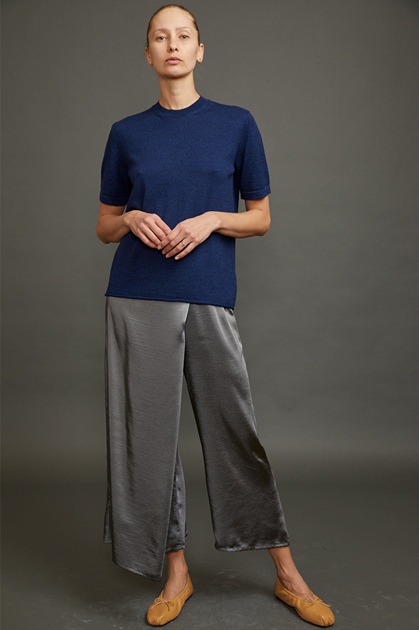 kaitly knit t shirt in blue Christian wijnants
