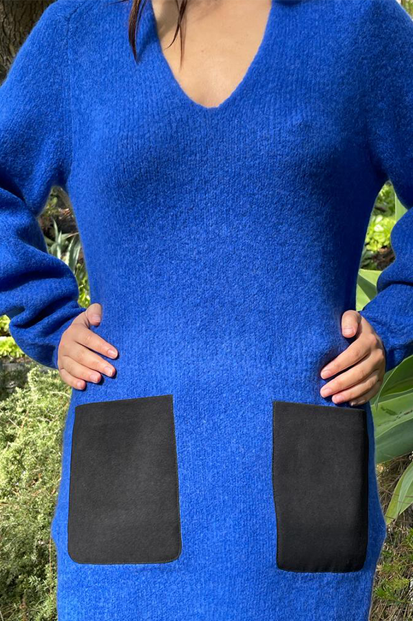 The Patch Pocket Tunic in Cobalt Blue