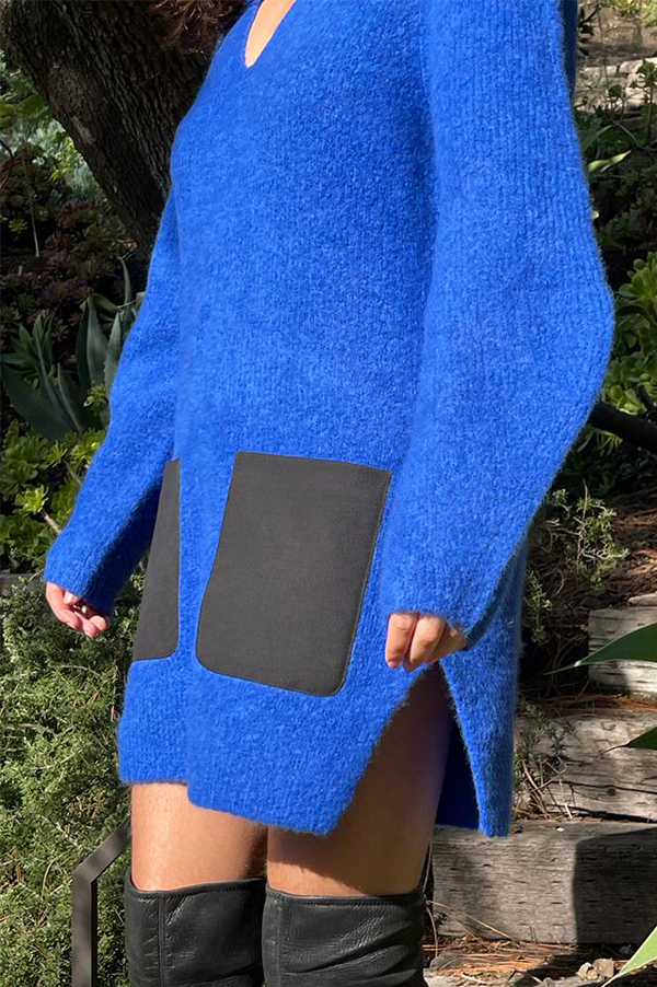 The Patch Pocket Tunic in Cobalt Blue
