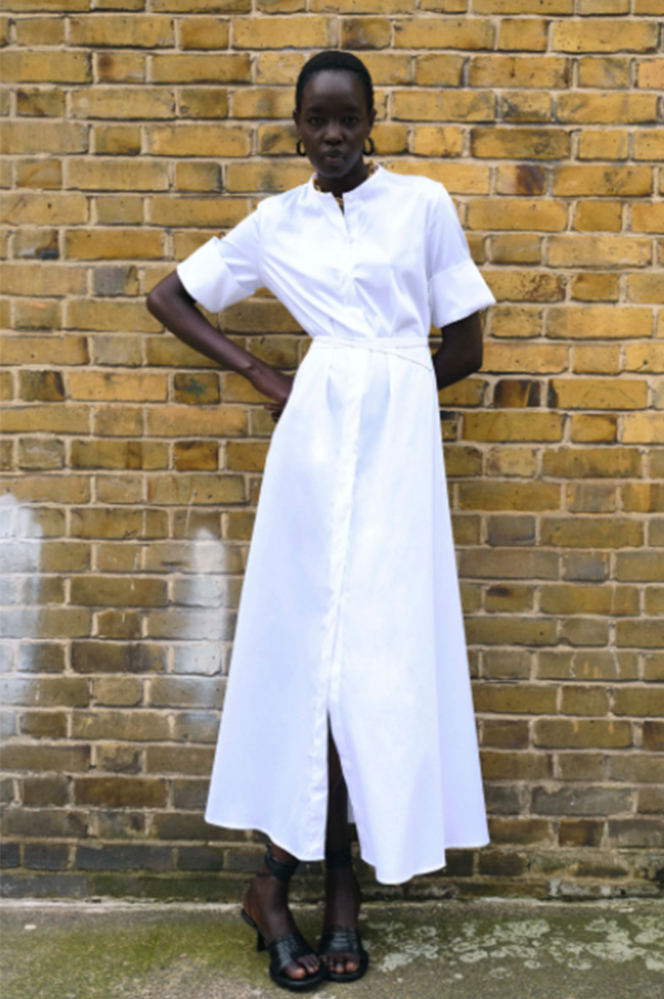 Sid Neigum Cotton Midi Dress in White