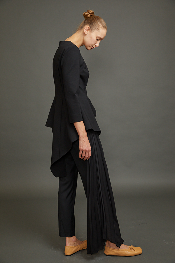 Cropped Pants With Side Pleats (Sold Out)