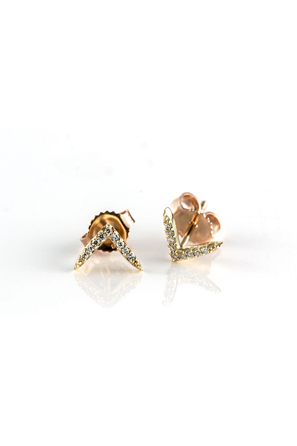 Dash Diamond Earring Studs