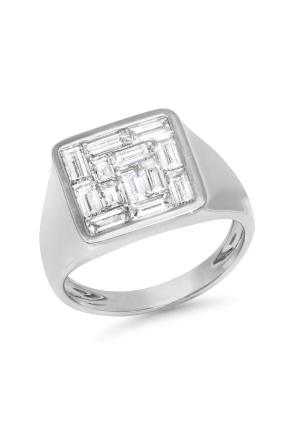Diamond Illusion Signet Ring