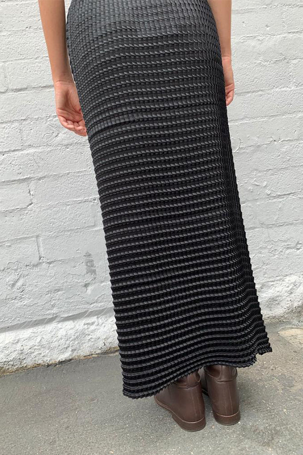 Double Knife Pleat Midi Skirt (Sold Out)