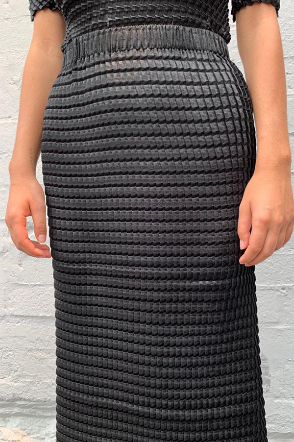 Double Knife Pleat Midi Skirt (Sold Out)