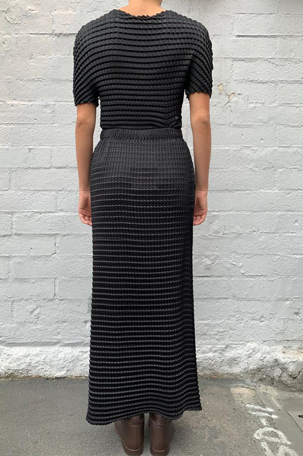 Double Knife Pleat Midi Skirt (Sold Out)