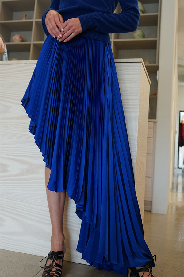 Sid Neigum Fibonacci Elipse Pleated Skirt In Blue