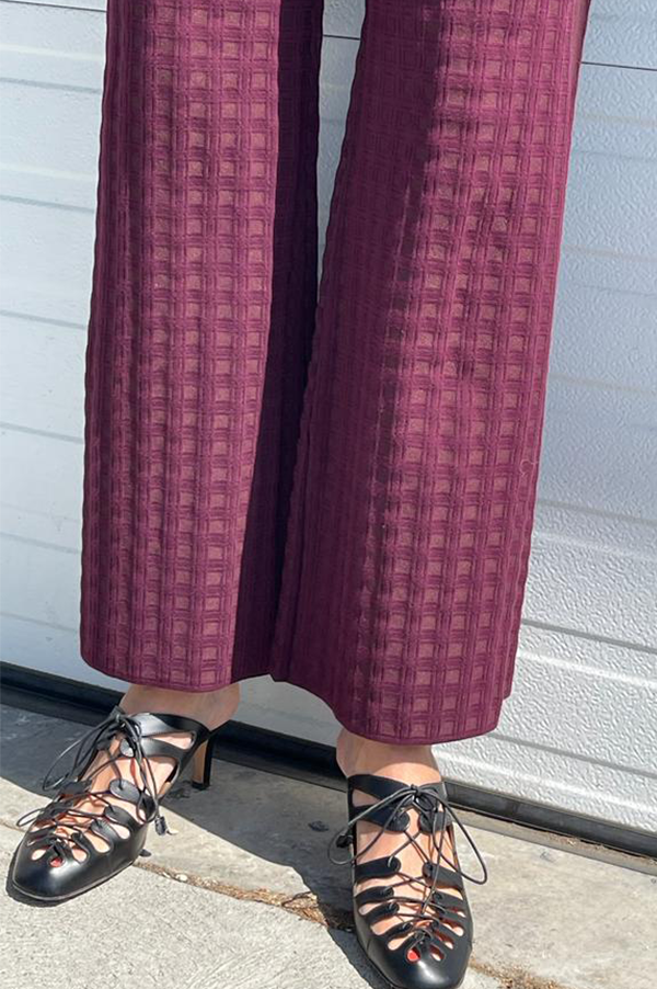 High Sport Harry Pant in Lightweight Checkered Plum