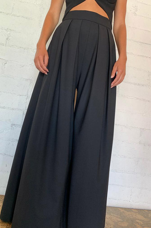 Sid Neigum Japanese Suiting Pant with Double Pleats In Black