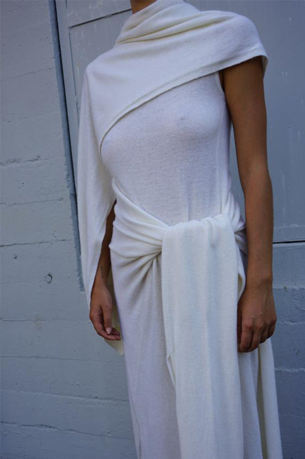 Christian Wijnants Kamaya Draped Knit Runway Dress Des Kohan Christian Wijnants Kamaya Draped Knit Runway Dress Des Kohan