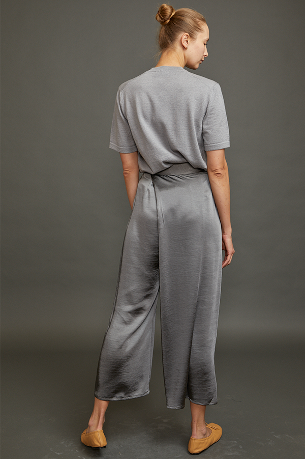 Christian Wijnants Kaitly Knit T-Shirt In Grey