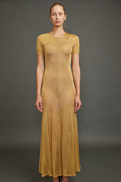 美品★ MEDI SHEER GEOMETRIC KNIT DRESS SET Dove Slinky And Mesh Maxi Dress - Black | MESHKI US