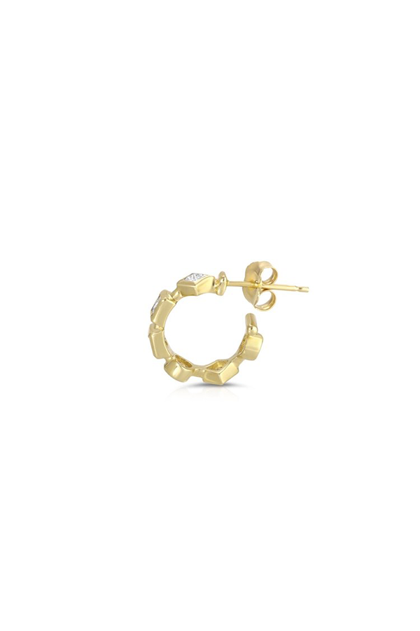 Diamond Mixed Baby Hoops