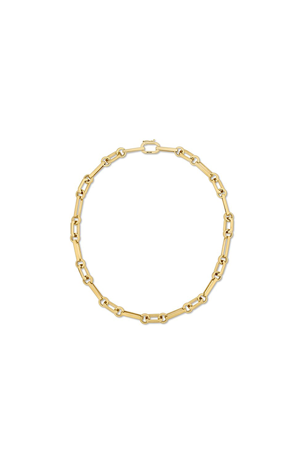 14K Gold Mixed Link Chain Necklace