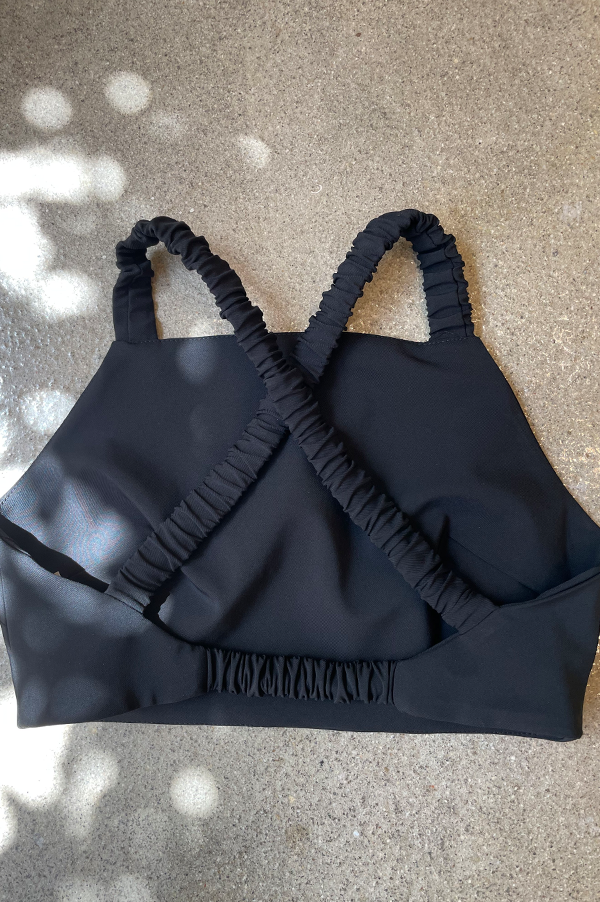 Bungee Strap Bralette in Black