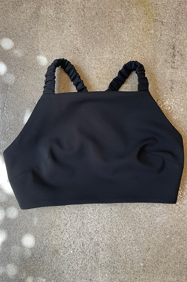 Bungee Strap Bralette in Black