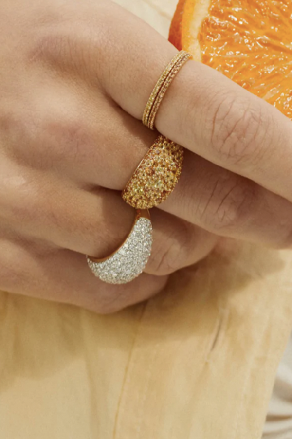 Ombré Sunburst Cocktail Ring