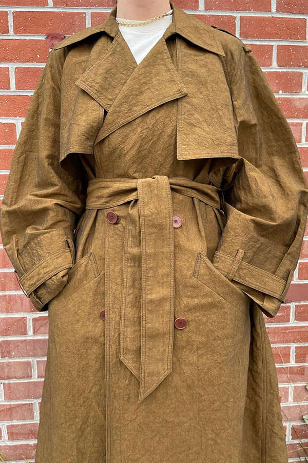 Christian Wijnants Oversized Trench Coat in Copper