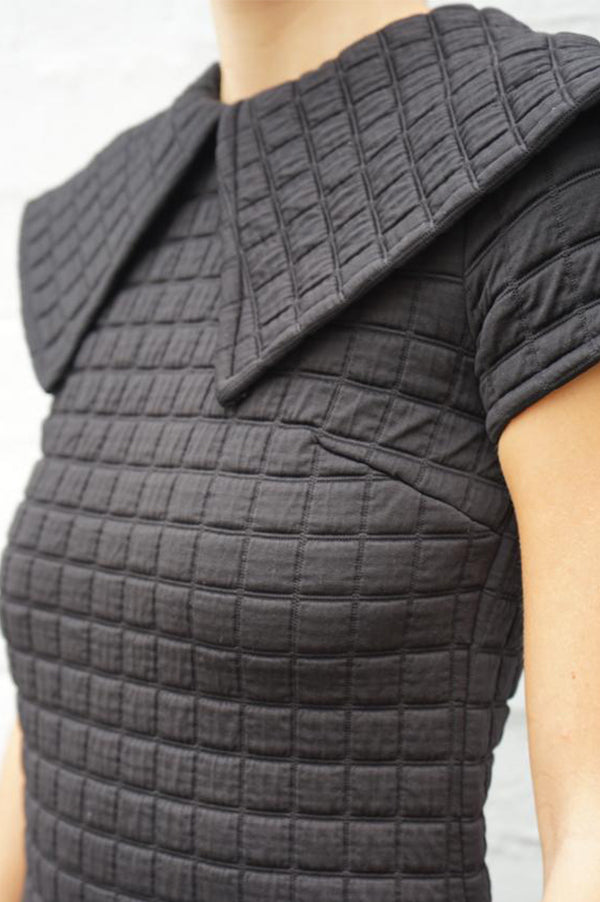 Sid Neigum Quilted Knit Dress In Black