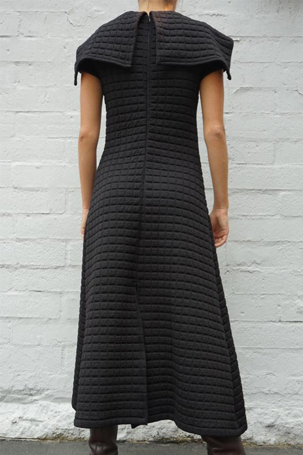 Sid Neigum Quilted Knit Dress In Black