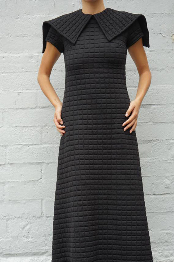 Sid Neigum Quilted Knit Dress In Black