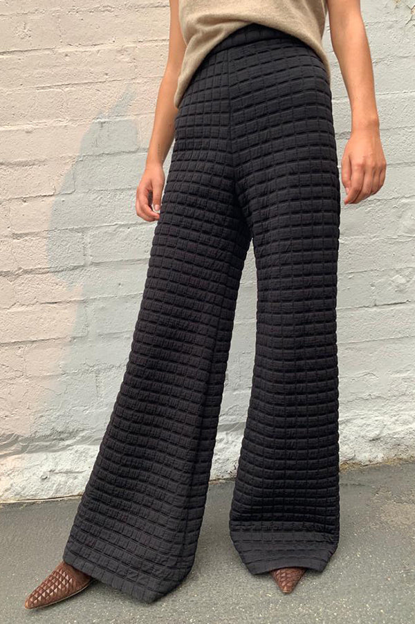 Sid Neigum Quilted Knit Pant In Black