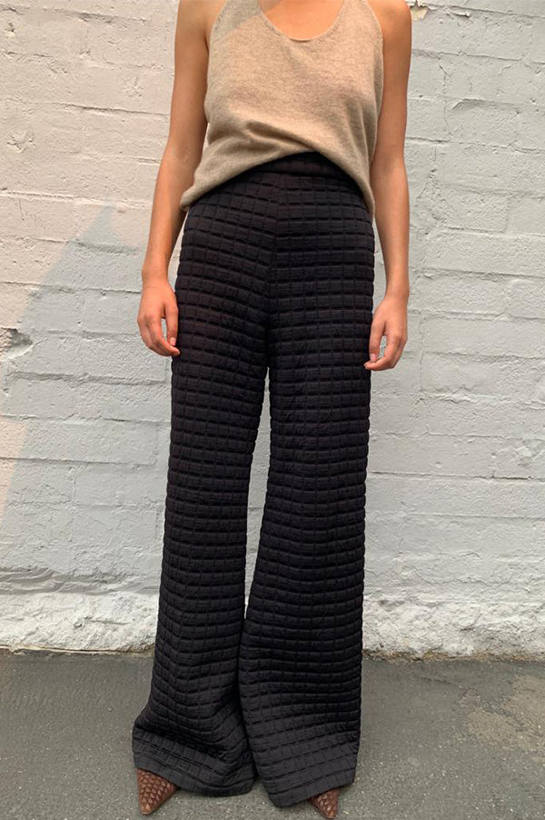 Sid Neigum Quilted Knit Pant In Black