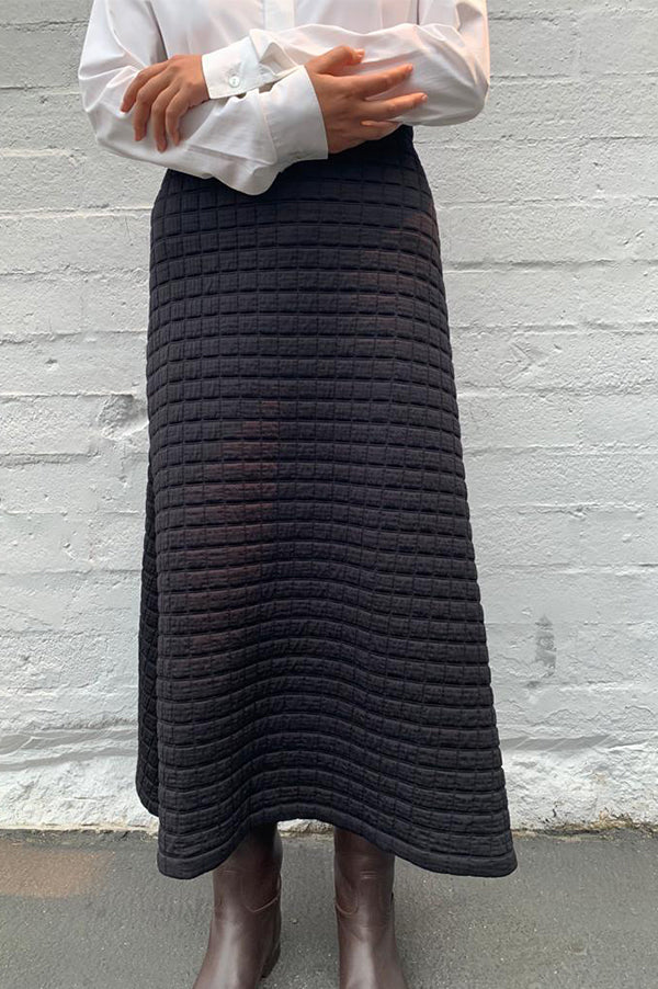 Sid Neigum Quilted Knit Skirt Des Kohan