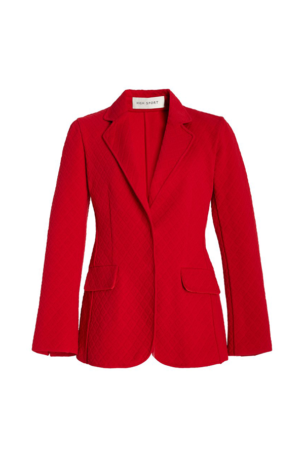 High Sport Red Knit Blazer