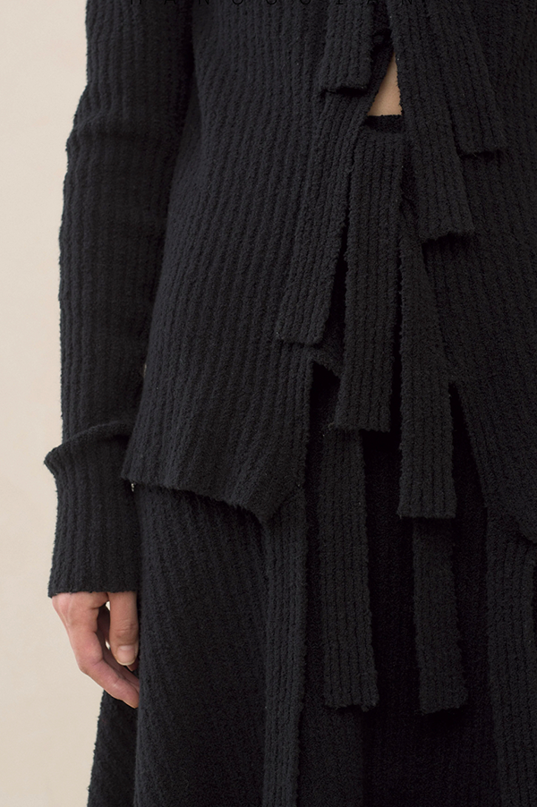 Lauren Manoogian Laced Cardigan in Black