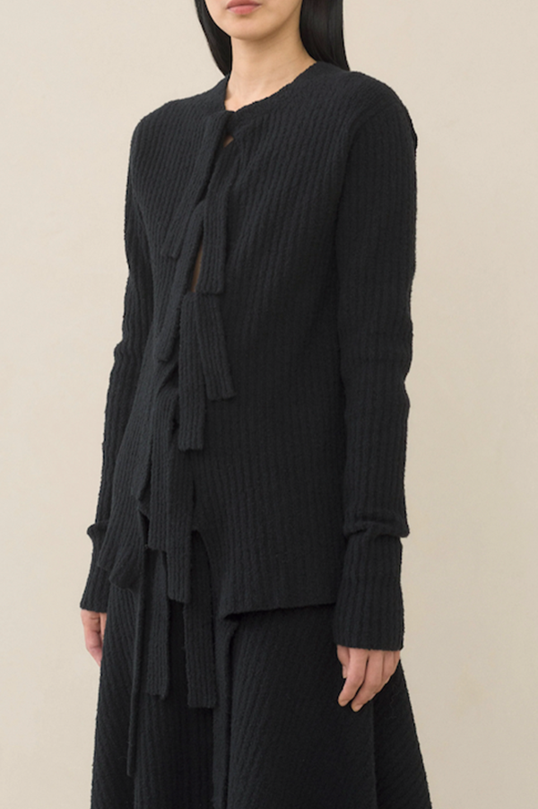 Lauren Manoogian Laced Cardigan in Black