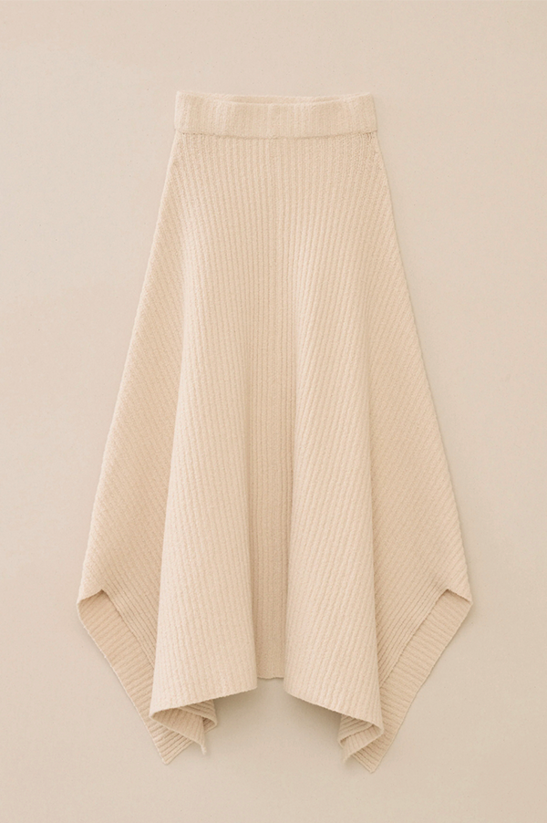 Lauren Manoogian Rib Panel Skirt in Natural