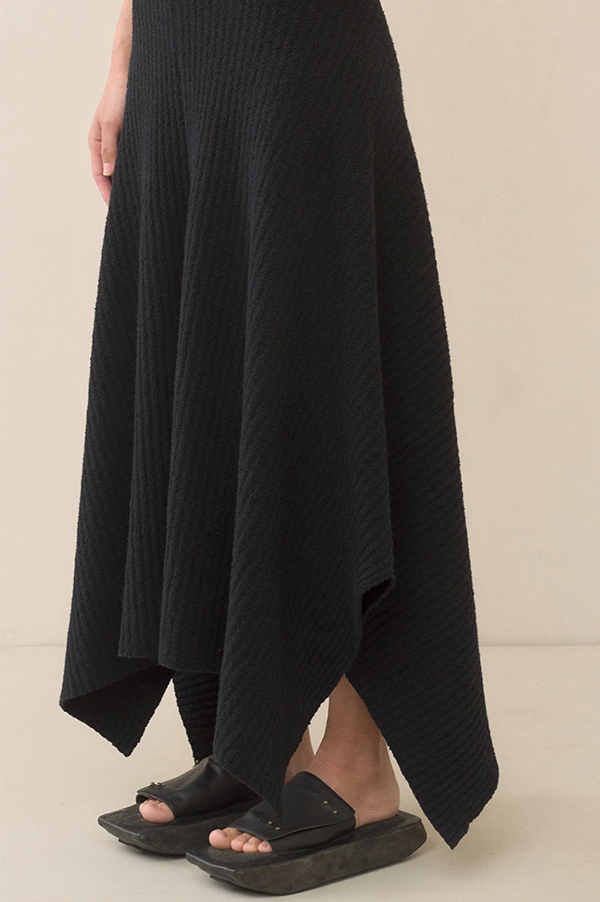 Lauren Manoogian Rib Panel Skirt in Black