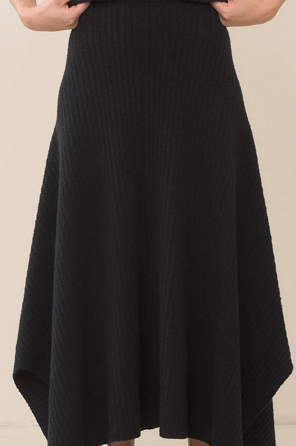 Lauren Manoogian Rib Panel Skirt in Black