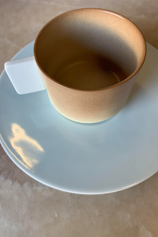 S&B Light Brown Coffee Cup with Saucer