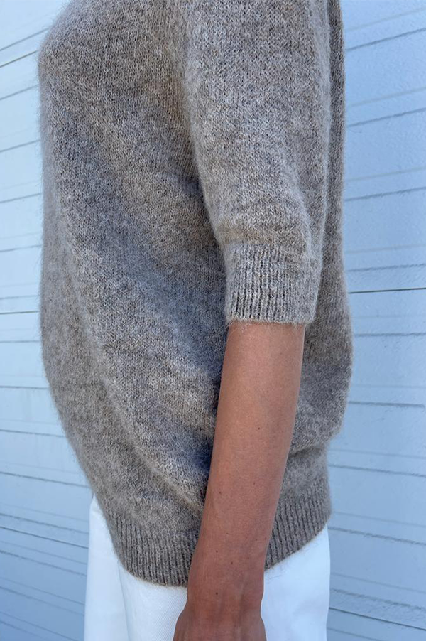 Lauren Manoogian Short Sleeve Crewneck Sweater In Moth