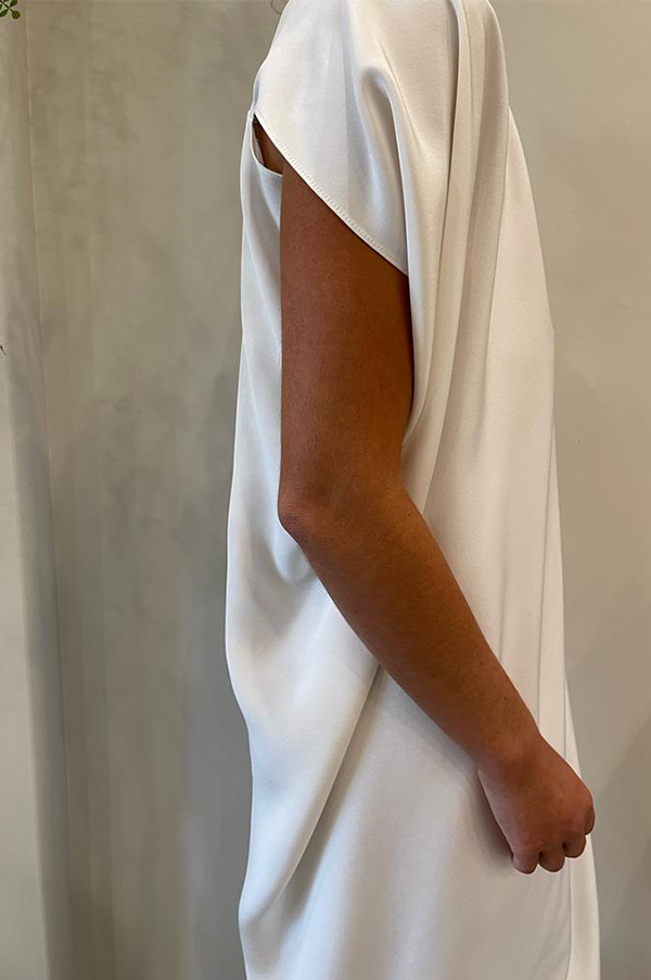 Silk Blue & White Dress