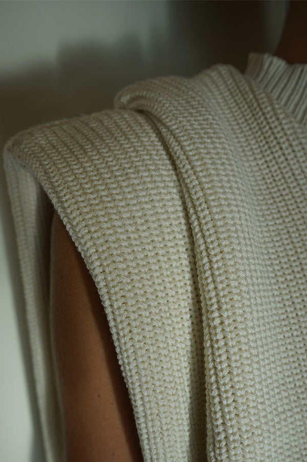 Cream Sleeveless Knit