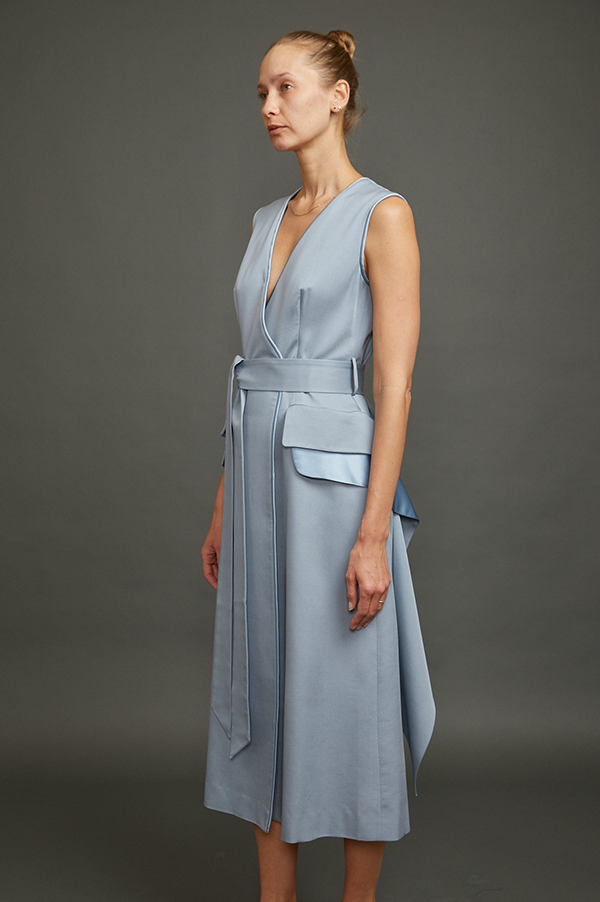 Sleeveless Tuxedo Dress (Sold Out)