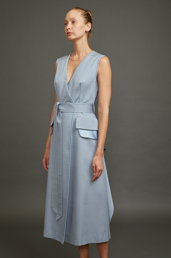Sleeveless Tuxedo Dress (Sold Out)