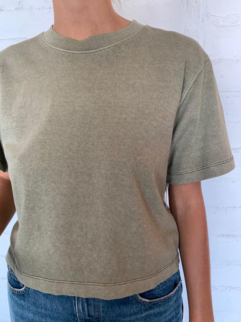 Surplus Green Women's Relaxed Crop Tee (Sold Out)
