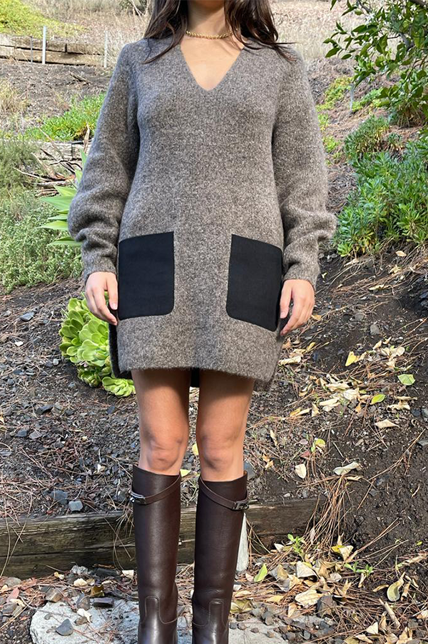 The Patch Pocket Tunic in Truffle Gray