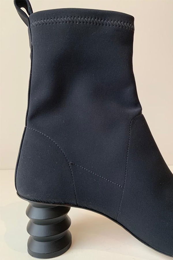Nomia The Binx Stretch Boot with Zig Zag Heel in Black