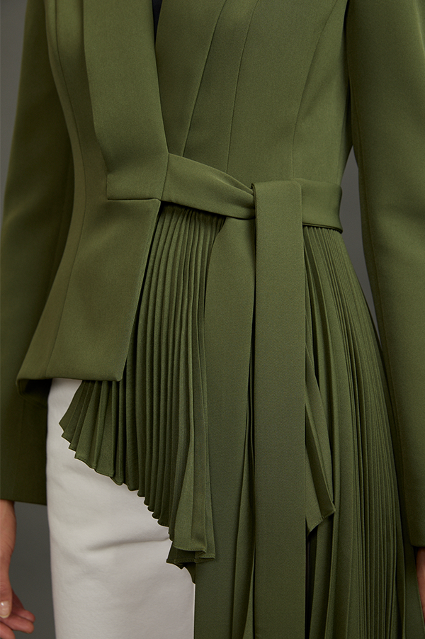Tuxedo Blazer with Pleats (Sold Out)